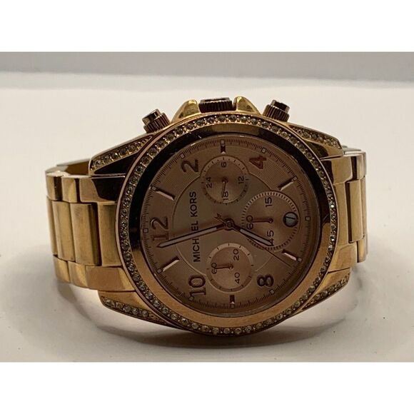 Michael Kors MK5263 Women's Gold Stainless Steel Analog Dial Quartz Watch JD236 - Picture 6 of 11